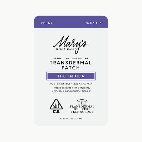 Mary's Medicinals™ - Relax (THC Indica) Transdermal Patch (CA) - 1