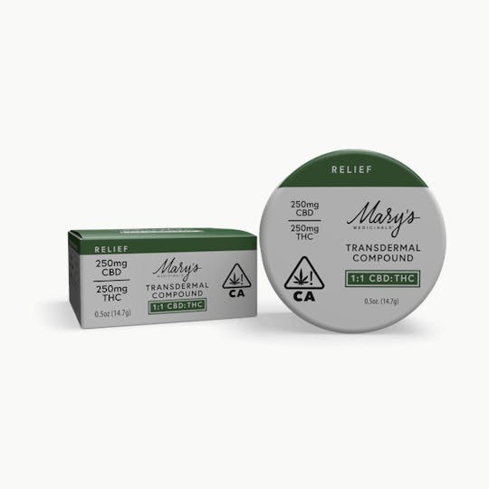 Mary's Medicinals™ - Relief 1:1 Mini Transdermal Compound (0.5 oz) (CA) - 1