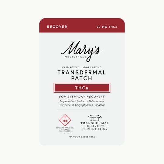 Mary's Medicinals™ - Recover (THCa) Transdermal Patch (CO) - 1