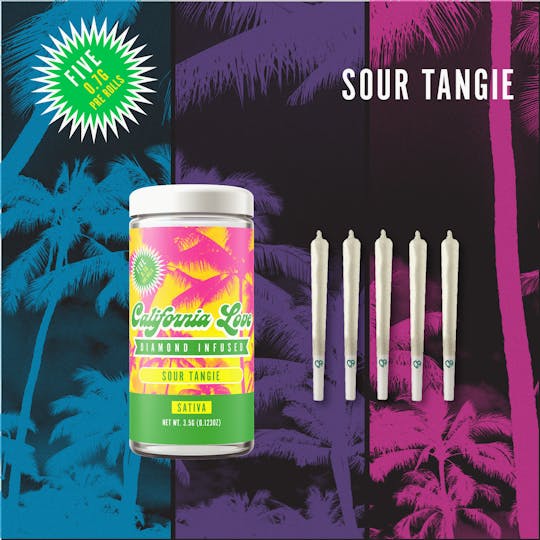 California Love - Sour Tangie | 5pk 0.7g | Diamond Infused - 1