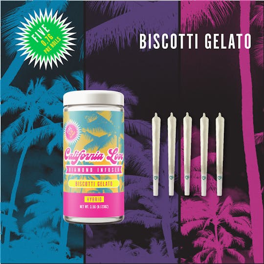 California Love - Biscotti Gelato | 5pk 0.7g | Diamond Infused - 1