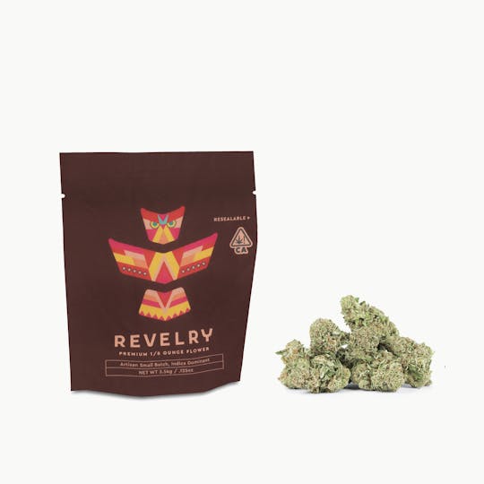 Revelry Herb Co - Strawberry Fields - Indica - Eighth (3.5g) - 1