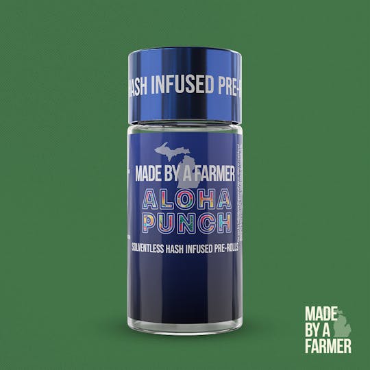 Made By A Farmer - Aloha Punch Bubble Hash Infused Pre Roll THC + CBG - 1