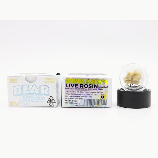 Bear Labs - Banana Punch #4 T3 Live Rosin - 1g - 1