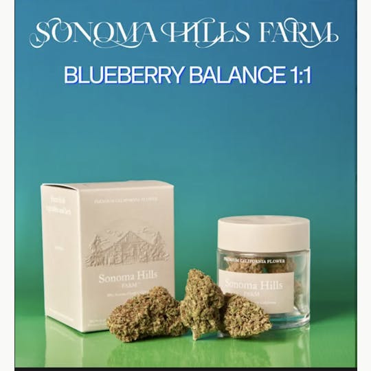Sonoma Hills Farm - Blueberry Balance 1:1 - 3.5g Flower Jar - 1