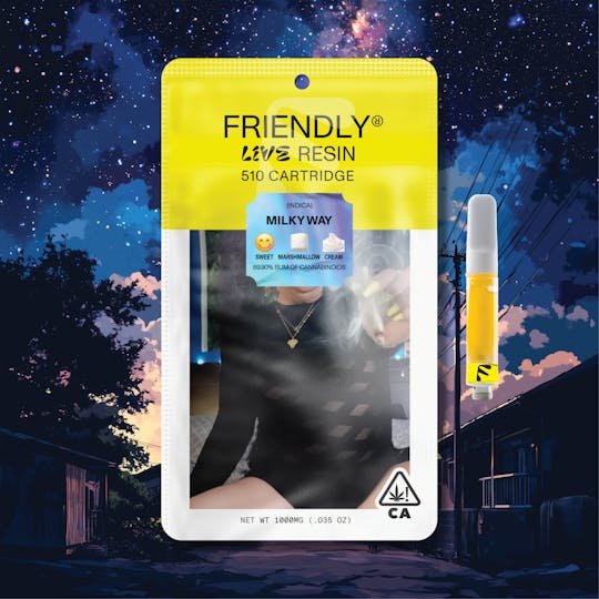 Friendly Brand - Milky Way 1g Live Resin Cartridge - 1