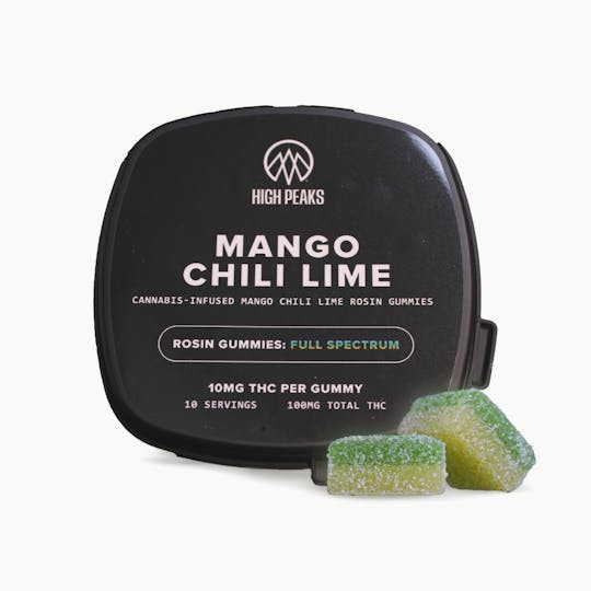 High Peaks - Mango Chili Lime | Rosin Gummies | 10-Pack | 100mg THC - 1