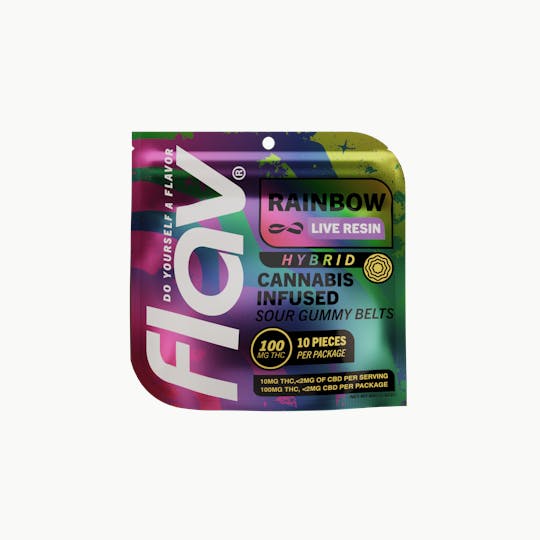 Flav - Flav - Belts - Live Resin - 100mg - Rainbow - Hybrid - 1