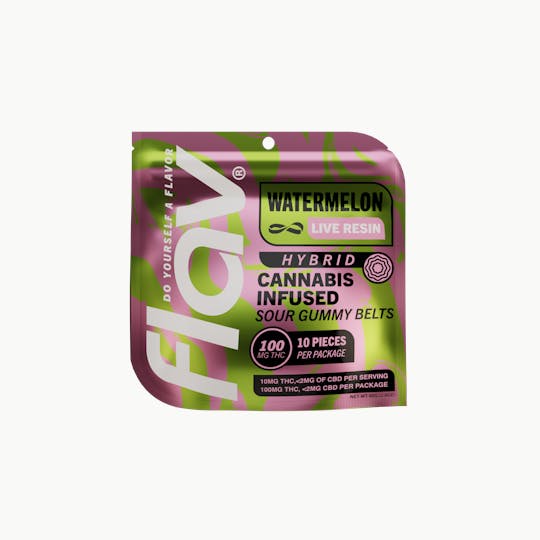 Flav - Flav - Belts - Live Resin - 100mg - Watermelon - Hybrid - 1