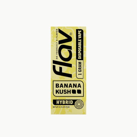 Flav - Flav - Distillate Disposable - 1.0g - Banana Kush - Hybrid - 1