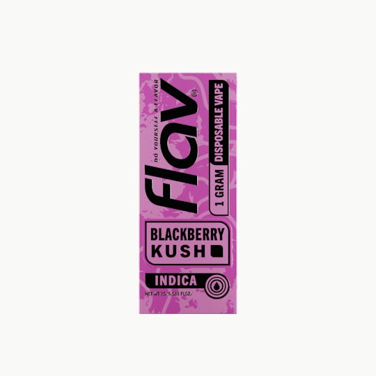 Flav - Flav - Distillate Disposable - 1.0g - Blackberry Kush - Indica - 1
