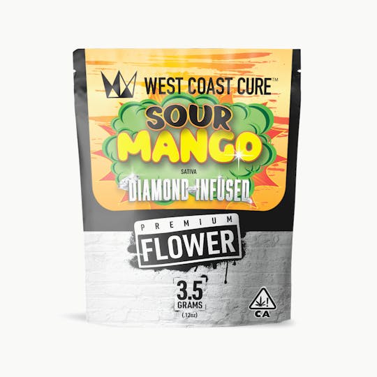 West Coast Cure - Sour Mango - 3.5G Diamond Infused Premium Flower - 1