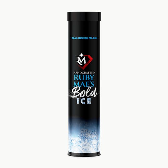 Ruby Mae's - Bold ICE | 1g Infused Preroll | Face Palm (Hybrid) - 1