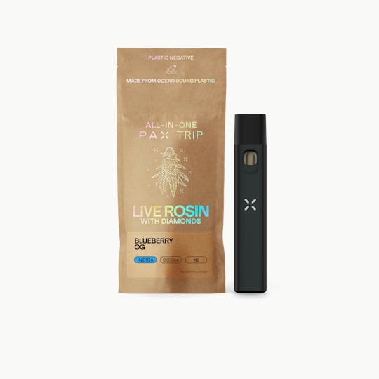 PAX - Live Rosin with Diamonds - Blueberry OG 1g - 1