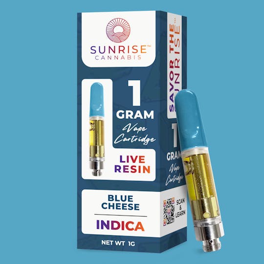 Sunrise - Blue Cheese - 1g Live Resin Vape Cartridge - 1