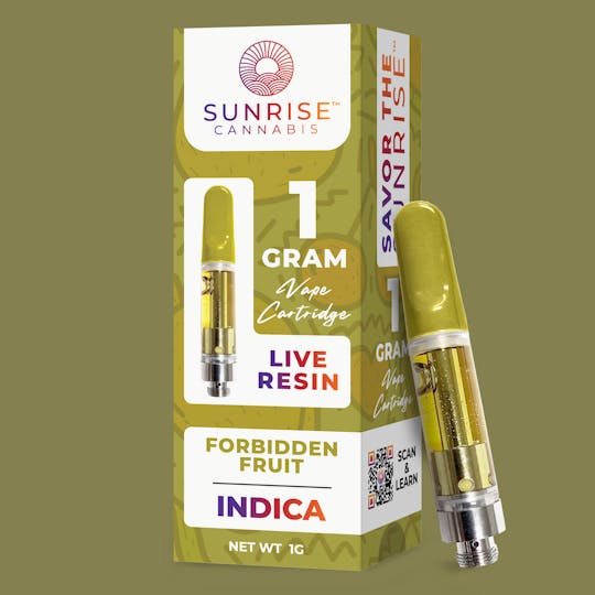 Sunrise - Forbidden Fruit - 1g Live Resin Vape Cartridge - 1