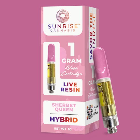 Sunrise - Sherbet Queen - 1g Live Resin Vape Cartridge - 1