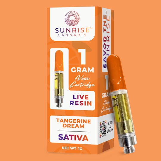 Sunrise - Tangerine Dream - 1g Live Resin Vape Cartridge - 1