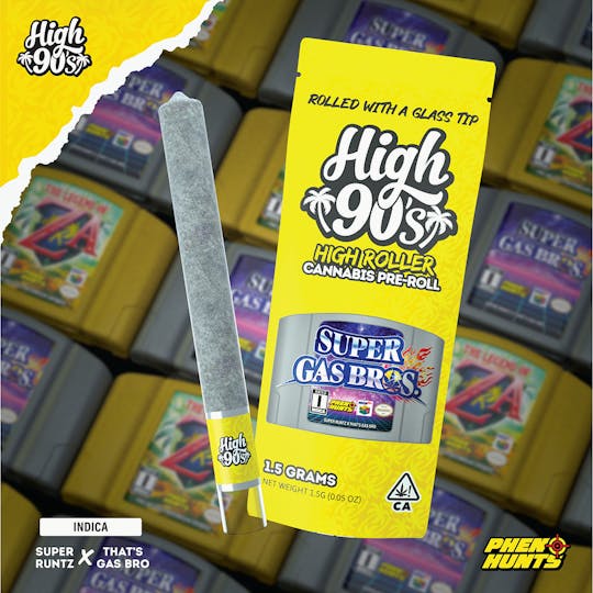 HIGH 90s - High 90s : Super Gas Bros 1.5g High Roller Pre-Roll - 1