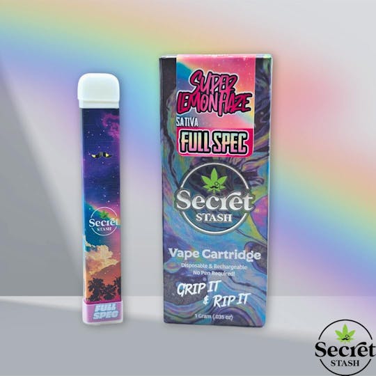 Secret Stash - Secret Stash | Full Spectrum Disposable Cartridge | Super Lemon Haze | 1g - 1