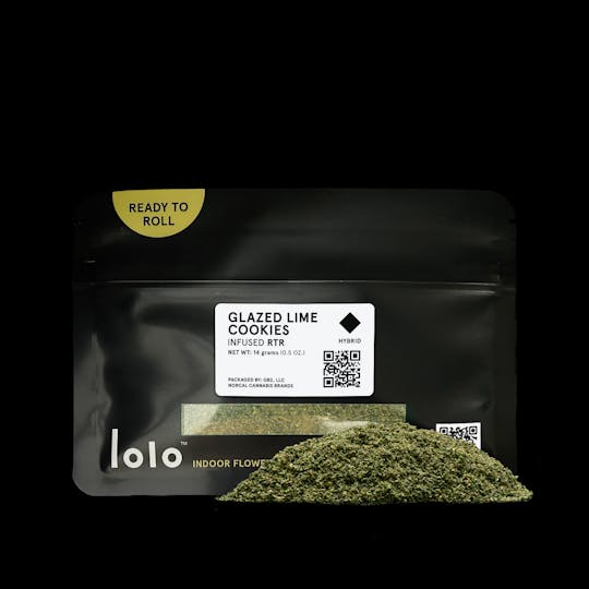lolo - Glazed Lime Cookies | Indoor Kief Infused Ready To Roll | 14g - 1