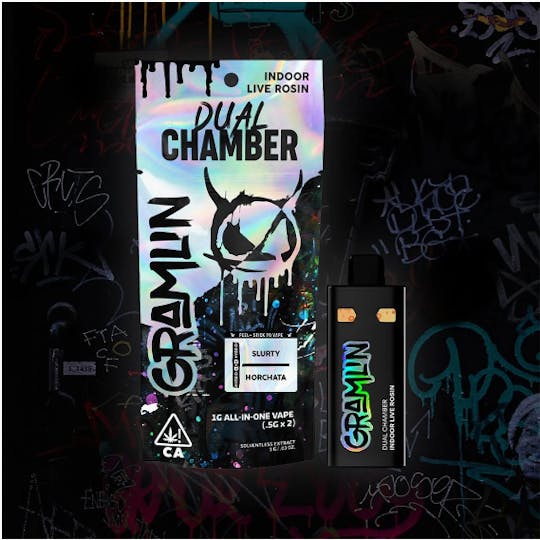 Gramlin - Horchata x Slurty - Dual Chamber Live Rosin AIO Vape 1g - 1