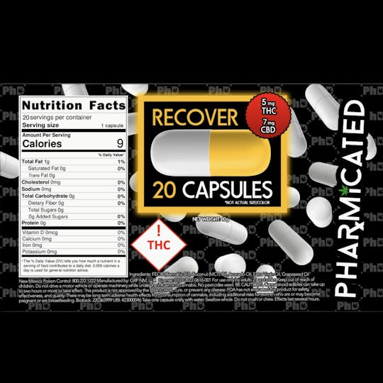 Pharmicated - PhD Recover Capsules - 100mg - 1