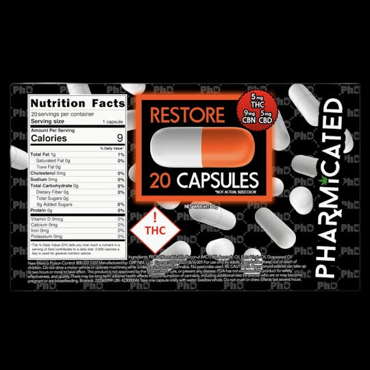 Pharmicated - PhD Restore Capsules - 100mg - 1