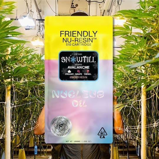 Friendly Brand - Friendly Brand x Snowtill - Avalanche 1g Nucleus Cured Resin 510 Cart - 1
