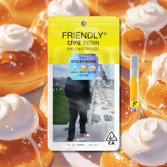 Friendly Brand - Sticky Buns 1g Live Resin Cartridge - 1
