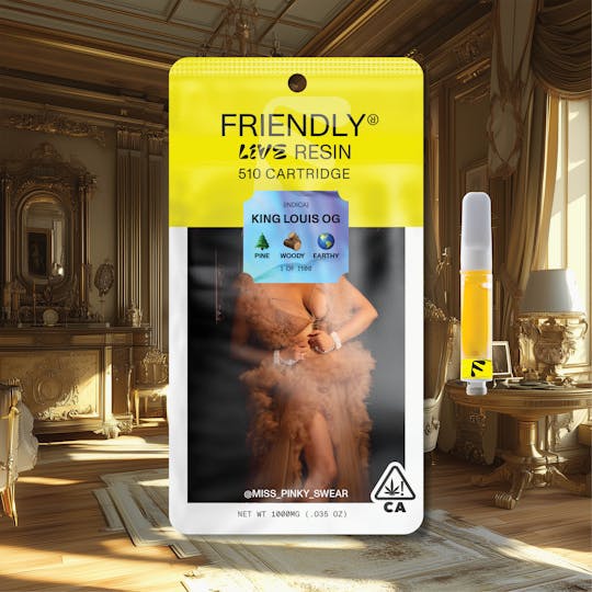 Friendly Brand - King Louis OG 1g Live Resin Cartridge - 1