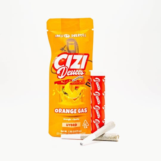 Cizi - CIZI - DEUCES - ORANGE GAS - (2) .75 INFUSED PRE-ROLLS - 1
