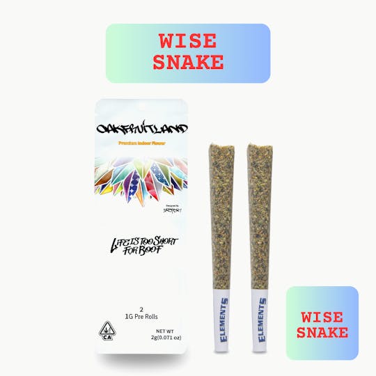 Oakfruitland (OFL) - Wise Snake Pre Roll 2g - Dual Pack Series - 1