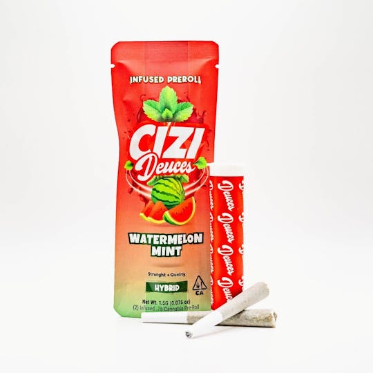 Cizi - CIZI - DEUCES - WATERMELON MINT - (2) .75 INFUSED PRE-ROLLS - 1