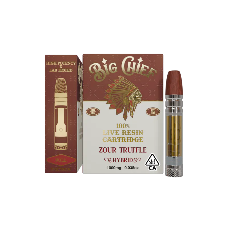 Big Chief Zour Truffle Live Resin Cartridge 1g cartridge