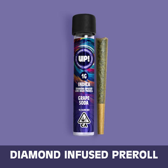 UP! - Grape Soda (Indica) Diamond Infused Preroll 1g - 1
