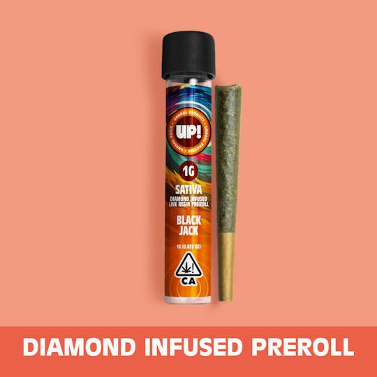UP! - Black Jack (Sativa) Diamond Infused Preroll 1g - 1