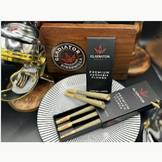 Gladiator Cannabis - Gladiator | 3 pack 1g Prerolls | Blueberry Fantasy - 1