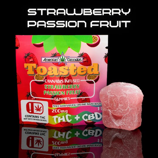 American Cannabis Company - ACC Toasted Gummies Strawberry Passion Fruit Single (Hybrid) - 1