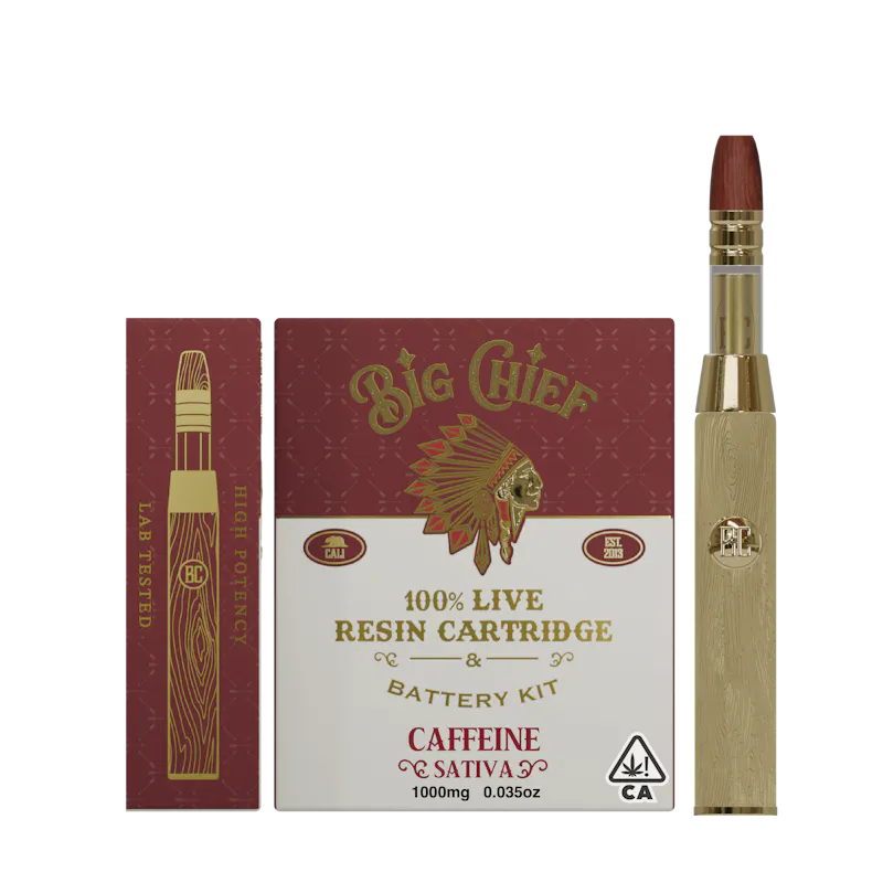 Big Chief Caffeine Live Resin Cartridge & Battery 1g cartridge