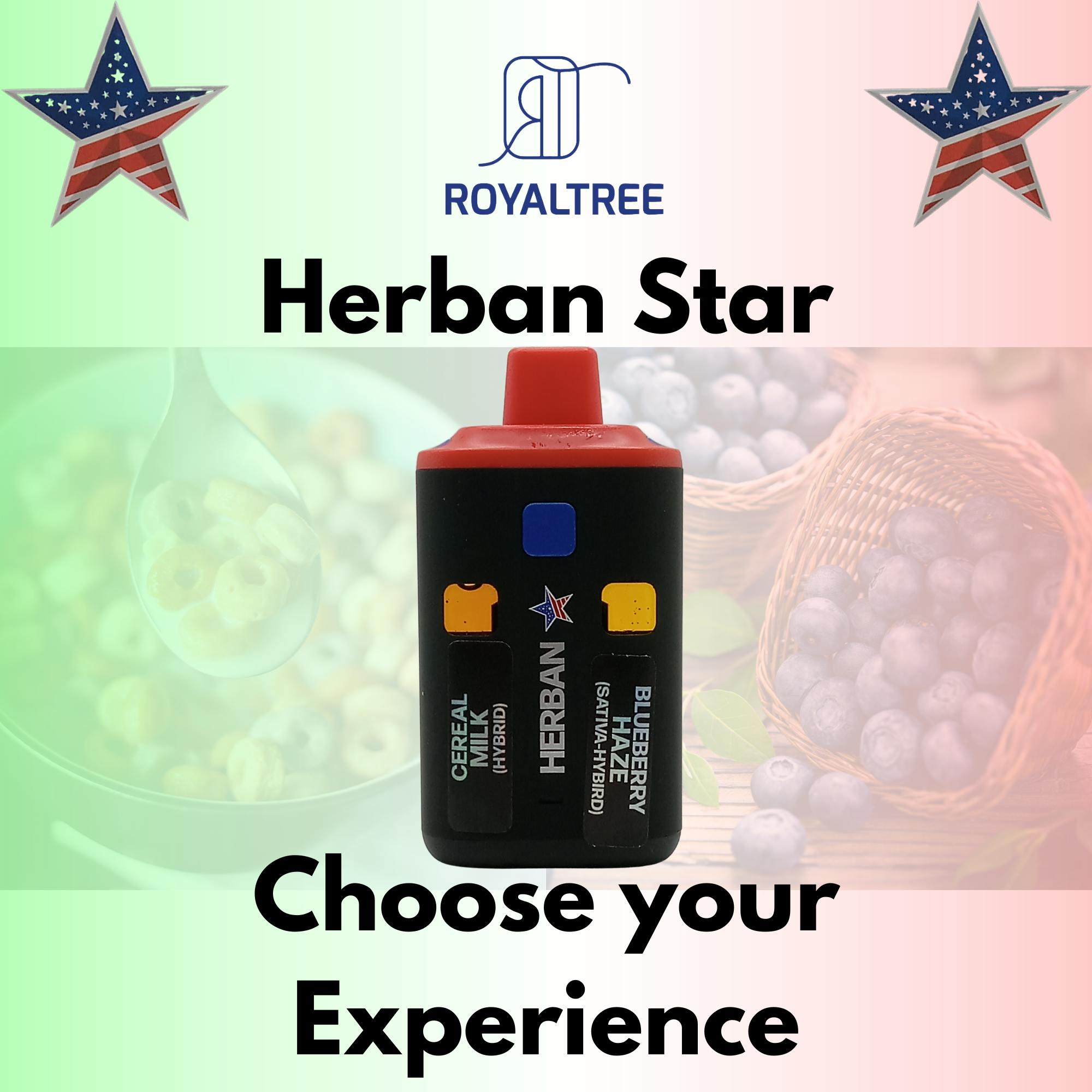 Herban Star 6g Disposable Cartridge BooBerry (SH/H) Royal Tree Brands