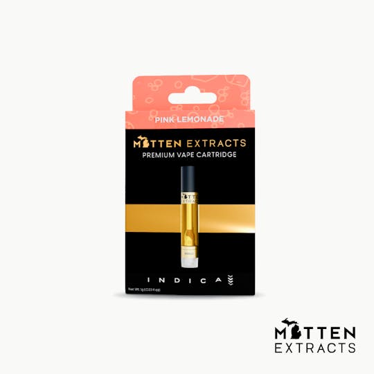 Mitten Extracts - Mitten Extracts - Pink Lemonade 1g Vape Cartridge (Indica) - 1