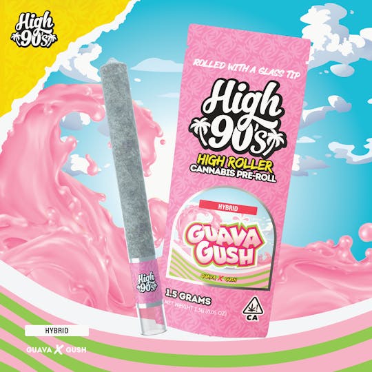 HIGH 90s - High 90s : Guava Gush 1.5g High Roller Pre-Roll - 1