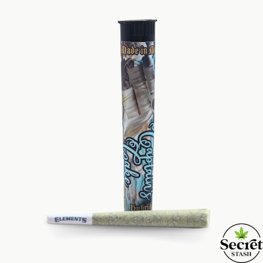 Secret Stash - Secret Stash | Full Bud Pre Roll | Captain's Cake | 1.2g - 1