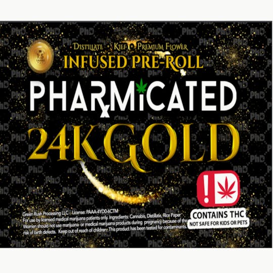 Pharmicated - INFUSED - PhD 1.5g Pre-Roll (2PK) - 24K Gold (I) - 1