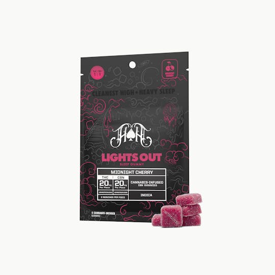 Heavy Hitters - Midnight Cherry | Indica - Lights Out Sleep Gummies - 100mg THC | 100mg CBN - 1