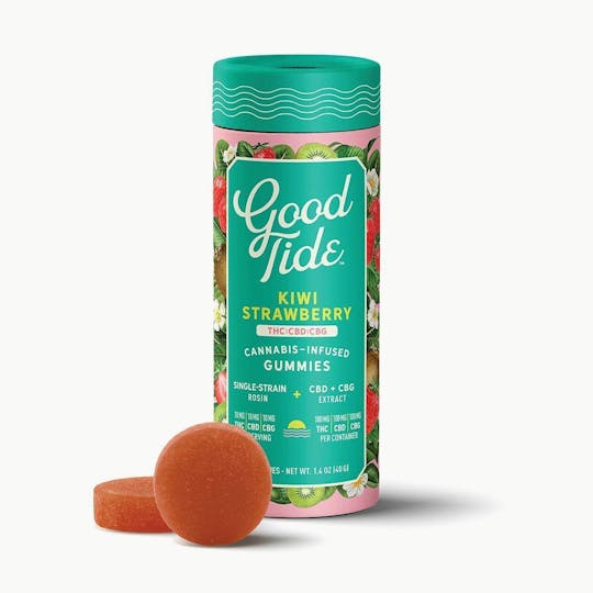 Good Tide - Kiwi Strawberry Solventless Hash Rosin Gummies | Refreshing | 200mg - 1