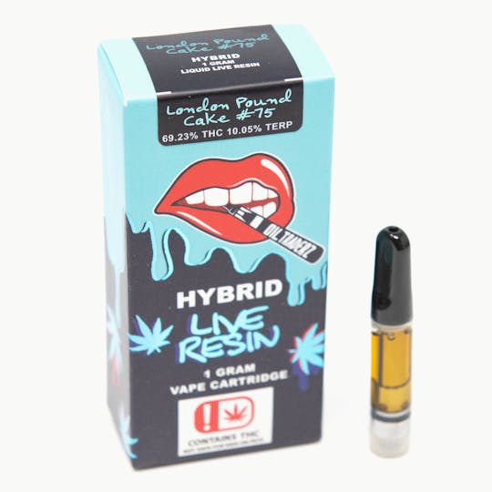 Oil Traderz - 1g London Pound Cake #75 Live Resin Cartridge - Oil Traderz (Hybrid) - 1