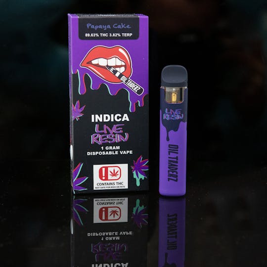 Oil Traderz - 1g Papaya Cake Live Resin Disposable - Oil Traderz (Indica) - 1