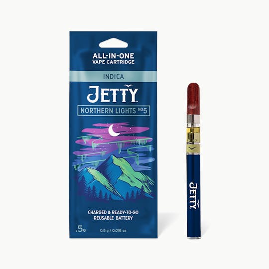 Jetty Extracts - Northern Lights #5 High THC All-in-One Vape Pen - 1